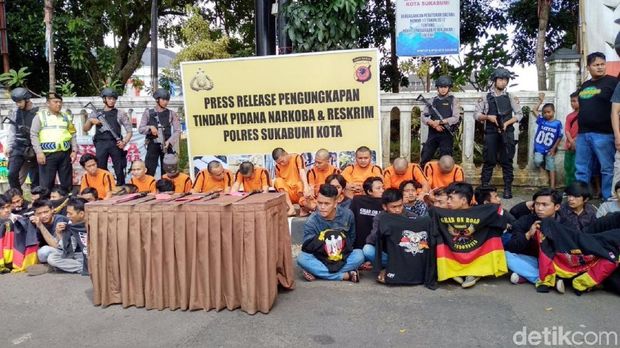 Polresta Sukabumi Kembali 'Pajang' Pelaku Kriminal di Area Publik