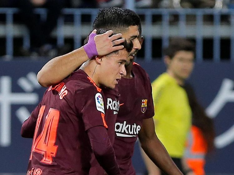 Foto: Messi Absen, Suarez-Coutinho Menangkan Barcelona