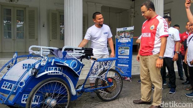 Anies akan Pajang Becak Listrik dari Hanafi Rais di Balai Kota