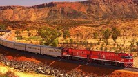 The Ghan di Australia, adalah kereta penumpang. Terdiri dari 16 sampai 26 gerbong. Namun pernah membawa total 99 gerbong yang total panjangnya mencapai sekitar 1.200 meter. Istimewa/Ten Insider.