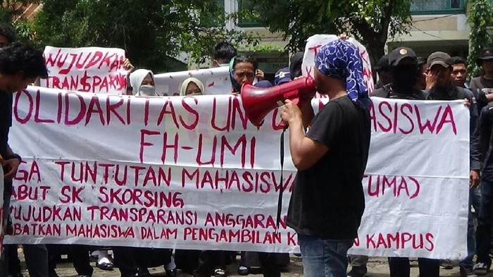 Demo Dana Kampus, 2 Mahasiswa UMI Diskors Setahun