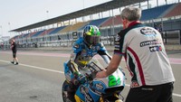 Morbidelli akan menjadi rider lulusan Akademi VR46 pertama yang tampil di kelas primer balap motor grand prix. Banyak pula yang menunggu duelnya dengan Valentino Rossi, mentornya dulu. (Foto: Mirco Lazzari gp/Getty Images)