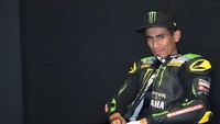 Hafizh Syahrin menjadi buah bibir berkat keikutsertaanya di arena MotoGP 2018. Baru kali ini ada rider Malaysia yang tampil di kelas primer tersebut. (Foto: Mirco Lazzari gp/Getty Images)