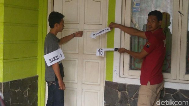  Rekonstruksi pembunuhan ibu rumah tangga di Semarang.