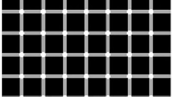 Ke mana mata memandang, titik-titik putih di tengah garis akan selalu mengikuti seakan berpindah-pindah tempat. Foto: Internet