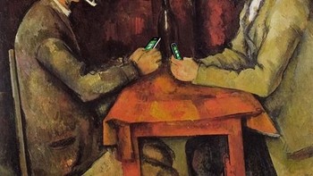  Kim membuat proyek ini untuk mempertemukan budaya masa lalu dan masa kini. Ini adalah lukisan The Card Players oleh Paul Cezanne. Foto: Istimewa