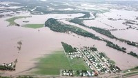 Dituturkan Toby Millyard, selaku peneliti buaya di Kebun Binatang Australia di Queensland, bahwa reptil ini kerap memanfaatkan air banjir untuk bergerak ke area lain dan mencari makanan.  (Foto: Dok. Sheree Batters via ABC News Australia)