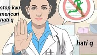 Mungkin ilustrasi ini aslinya ingin memberitahu pasien jantung jangan olahraga terlalu keras. (Foto: Instagram/rurin_effendi)