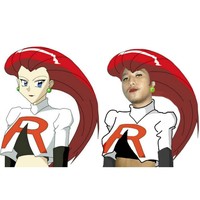 Tak hanya mengubah wajahnya dan berpose jadi berbagai selebriti cantik, Ojmo juga mengedit wajahnya jadi tokoh kartun Team Rocket dalam serial Pokemon Foto: Instagram