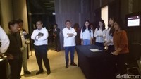Para pengurus DPD Gerindra berkumpul di Hotel DoubleTree Cikini, Jakpus, Senin (12/3/2018) malam dan menggelar pertemuan tertutup. (Foto: Gibran Maulana/detikcom)