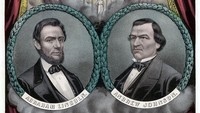 Abraham Lincoln kembali ikut pemilihan presiden pada tahun 1864. Ini merupakan poster kampanyenya. Lincoln kembali jadi Presiden AS di tahun 1964. Setahun kemudian dia tewas ditembak oleh pembunuh bayaran yang disewa kelompok anti-penghapusan perbudakan. Foto: Wikimedia Commons