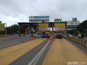 Ditinggal Mudik, Lalin Tol Cikampek Arah Jakarta Bebas Macet