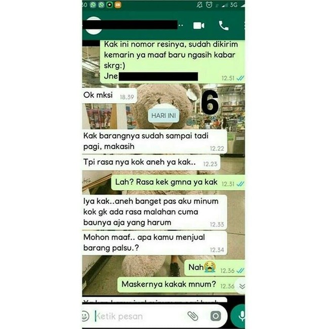 Ini sebabnya Anda harus baca deskripsi produk sampai mengerti betul sebelum membeli atau mencoba. Foto: Instagram @drama.olshop