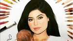 Cute! Kylie Jenner dan Stormi Jadi Objek Karya Seni Netizen