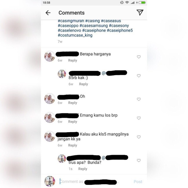 Yang perlu dipelajari para penjual online dari postingan ini adalah anak SD risih kalau dipanggil kakak. Foto: Instagram @drama.olshop