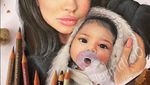 Cute! Kylie Jenner dan Stormi Jadi Objek Karya Seni Netizen