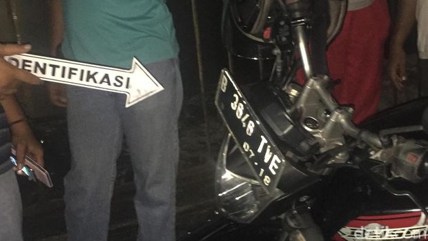 Sepeda motor yang dikendarai korban