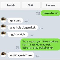 Terlalu asyik dugem, pembeli ini tidak kuat untuk menerima pesanan online. Foto: Instagram @drama.olshop