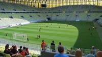 Stadion Energa Gdansk merupakan salah satu stadion yang digunakan pada perhelatan Piala Eropa tahun 2012. Stadion ini juga punya tur untuk turis (Stadion Energa Gdansk)