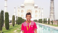 Egy Maulana juga pernah mengunjungi ikon dunia dari India, Taj Mahal. Ia terlihat memakai ID pengenal saat ke sana (egymaulanavikri/Instagram)