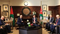 Dalam sebuah pernyataan, Jordania Royal Court mengatakan bahwa pertemuan tersebut berfokus pada perkembangan dan upaya Palestina yang bertujuan untuk mendorong proses perdamaian dengan Israel. (Foto: REUTERS/Mohammad Abu Ghosh)