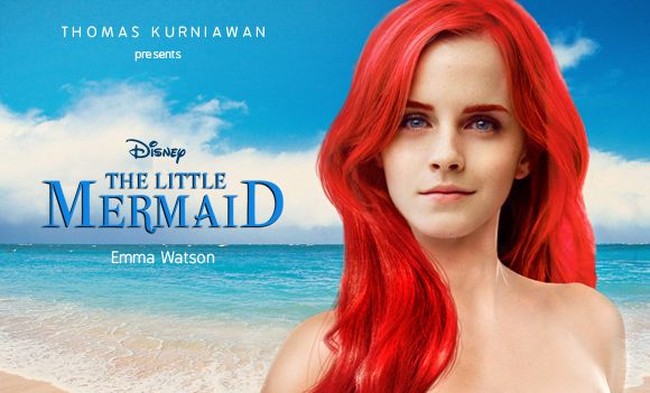 Emma Watson sebagai Putri Ariel di The Little Mermaid, cantik ya? Foto: Dok. Thomas Kurniawan