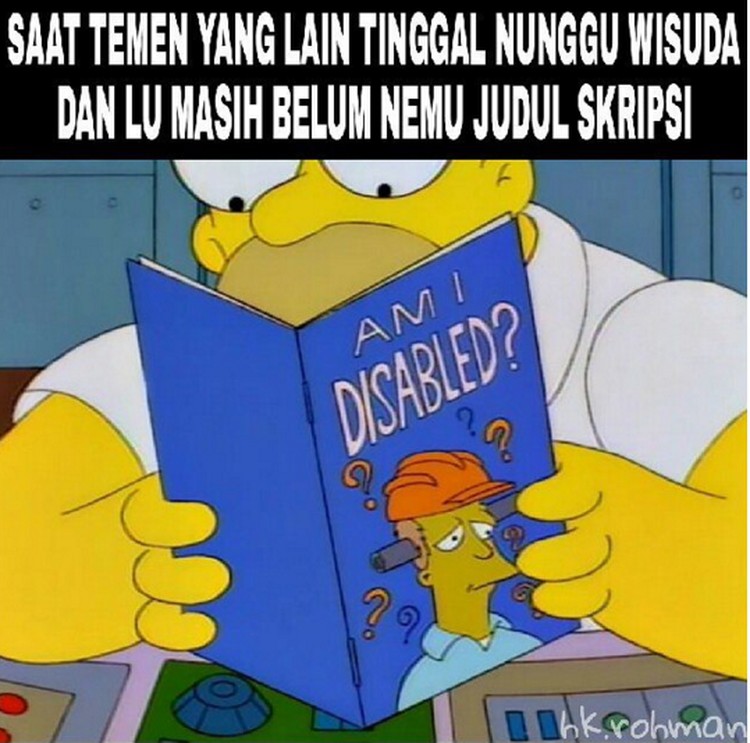 Meme Kocak Perjuangan Skripsi Mahasiswa Tingkat Akhir