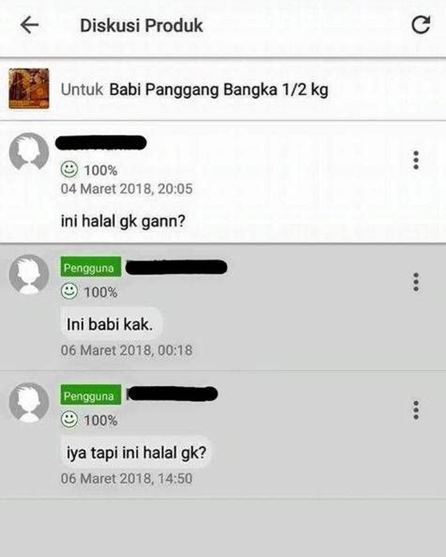 Kasihan, mungkin pembeli nggak pernah tahu jika babi itu tidak halal. Foto: Instagram @drama.olshop
