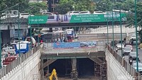 Begitu rampung, pengguna jalan dari arah Mampang menuju Kuningan tinggal berjalan lurus tak terhambat persimpangan seperti sebelumnya (Foto: Ahmad Toriq/detikcom)
