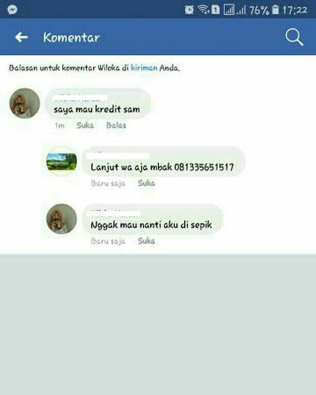 Kasihan, mungkin pembeli online shop ini sering jadi korban sepik dan PHP. Foto: Instagram @drama.olshop