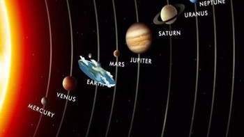 Tapi kalau Bumi bentuknya datar, aneh gak sih jadinya tata surya kita. (Foto: Instagram)