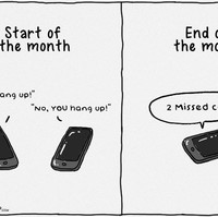 Telepon pacar nggak akan berasa kalau masih awal bulan. Tapi ketika sudah akhir bulan Anda mungkin hanya bisa misscall biar ditelepon balik. Foto: Aroop Mishra/ScoopWhoop