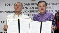 Melalui kerjasama ini, Jamkrindo bisa memanfaatkan Nomor Induk Kependudukan (NIK), Data Kependudukan dan Kartu Tanda Penduduk Elektronik (KTP-el) sebagai sarana mitigasi risiko dalam analisa terhadap Usaha Mikro, Kecil, Menengah dan Koperasi (UMKM-K). Foto: dok. Jamkrindo