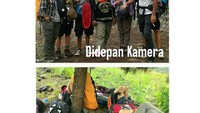 Sebagai pendaki harus selalu segar bugar dan senyum ketika di depan kamera. Ya nggak?(papala_community/Instagram)