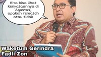 Menariknya, Waketum Partai Gerindra Fadli Zon seolah tak yakin rematch Jokowi-Prabowo bakal terulang. Politikus yang juga menjabat sebagai pimpinan DPR menyebut rematch itu hanya prediksi.