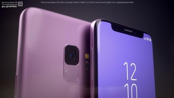 Usai MWC 2018 digelar, beragam ponsel yang memiliki notch bermunculan. Mungkin hal itu yang menginspirasi Martin Hajek untuk mengaplikasikannya ke Galaxy S9. Foto: Phone Arena/Martin Hajek
