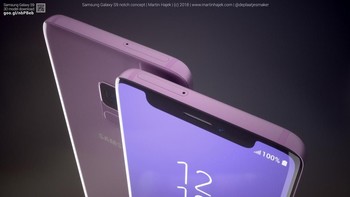 Ia kemudian membuat desain bagaimana penampilan Galaxy S9 jika memiliki notch juga Foto: Phone Arena/Martin Hajek