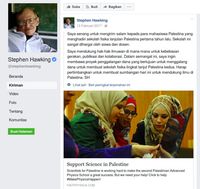 Facebook Stephen Hawking.