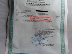 Nama Anak Fortuner, Begini Cerita Ayahnya
