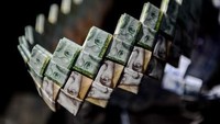 Seni origami dari uang kertas Venezuela. Federico Parra/AFP.