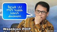 Wasekjen PDIP Ahmad Basarah menyatakan bahwa besok, pemerintah harus sudah menomori UU MD3.