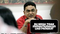 Ketua DPP PDIP Andreas Hugo Pareira membantah Jokowi menaikkan pangkat Megawati karena balas jasa atau demi Pemilu. Bu Mega tidak mengutamakan pangkat, kata Andreas.