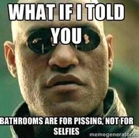 Ungkapan orang-orang yang kesal saat toilet dijadikan tempat untuk selfie. Pernah merasa begini? Foto: Istimewa