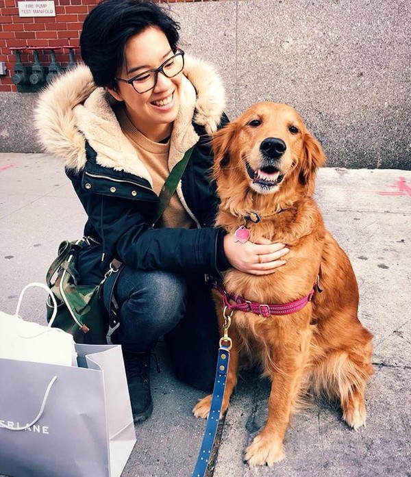 Saat traveling ke AS, tepatnya New York, jangan kaget jika seekor anjing tiba-tiba memeluk traveler. Inilah Louboutina, Si Anjing Pemeluk (loboutinanyc/Instagram)