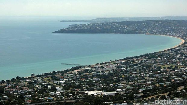 Panorama Mornington Peninsula dan Port Phillip Bay di kejauhan (Randy/detikTravel)
