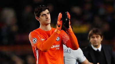 Foto: Courtois Jadi Sasaran Ledekan Setelah Dikolongi Messi