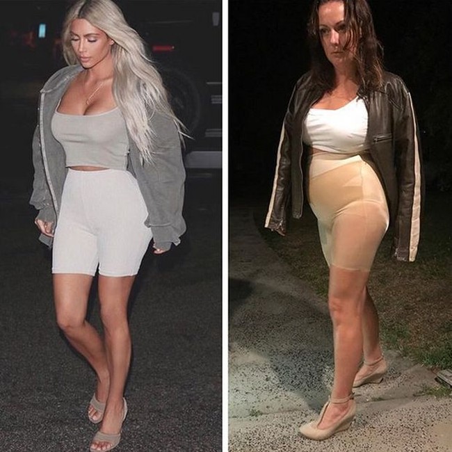 Apakah masih tetap seksi jika gaya Kim Kardashian ini ditiru olehnya? Foto: Instagram