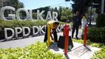 Before-After Fire Hydrant di Golkar DKI dari Kuning Jadi Merah