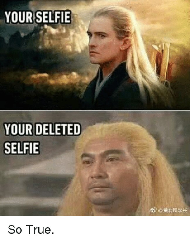 Selfie yang diupload di Instagram vs selfie yang dihapus. Beda jauh! Foto: Istimewa