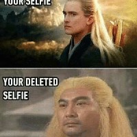 Selfie yang diupload di Instagram vs selfie yang dihapus. Beda jauh! Foto: Istimewa